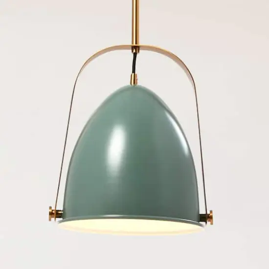 Hello Honey® 5.9ft. 2-Tone Metal Ceiling Light Sage and Brushed Gold {6}