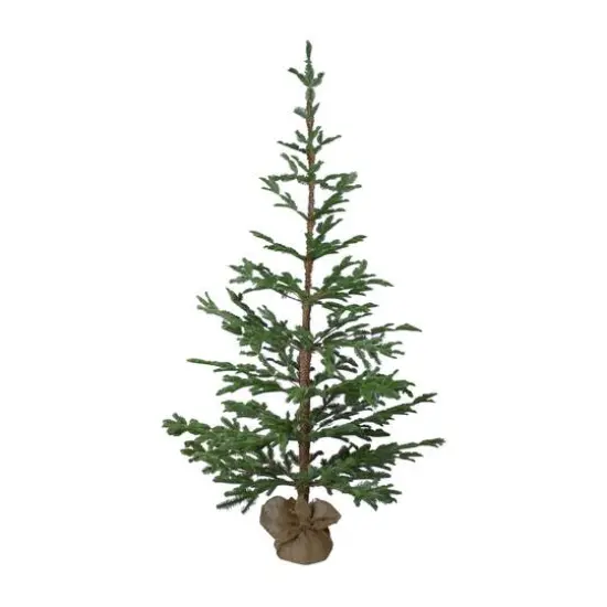 5ft. Unlit Ponderosa Pine Artificial Christmas Tree in Jute Base {1}