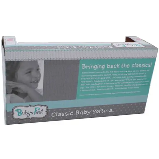 Goldberger Baby's First® Classic Baby Softina™ 11" Baby Doll with Pink Floral Jumper {6}