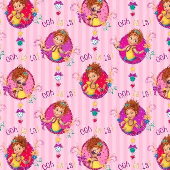 Disney&reg; Fancy Nancy Hot Pink Fancy Nancy Framed Cotton Fabric {1}