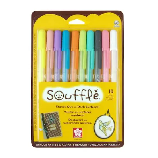 Sakura&reg; Souffle&trade; Pastels 10 Color Puffy 3D Opaque Ink Pen Set {1}