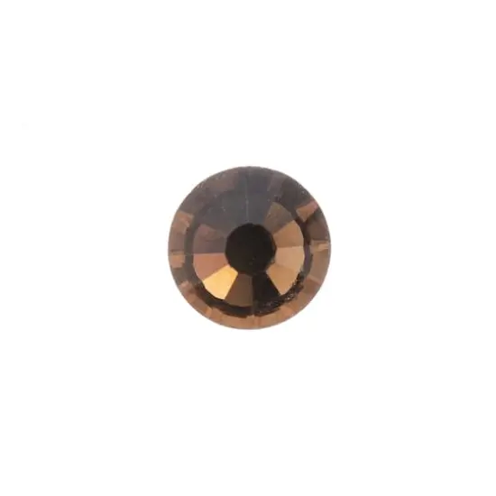 John Bead Crystal Lane SS20 Round Flatback Czech Crystals, 1,440ct. Smoked Topaz {3}