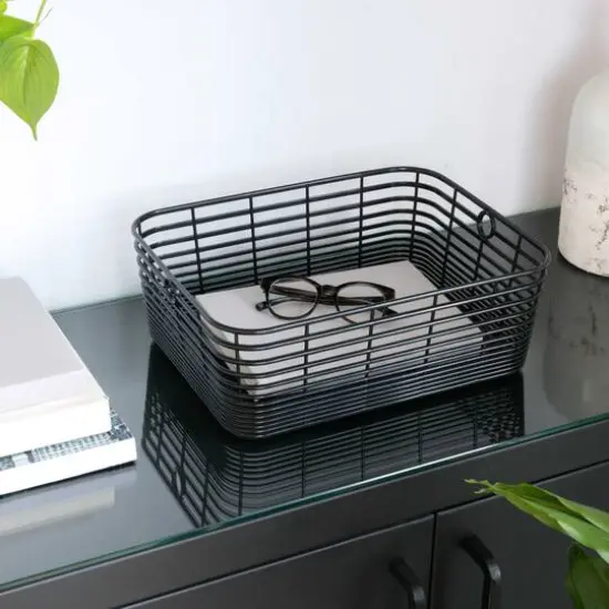 Curver&reg; Aria Medium Black Decorative Basket {4}