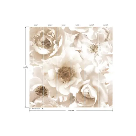 RoomMates Mr. Kate Creamy Floral Peel & Stick Wallpaper Mural {5}