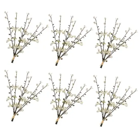 White & Brown Winter Berry Twig Bundle, 6ct. {1}