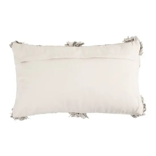 Hello Honey&reg; Cream & Gray Fringe Kilim Pillow {7}