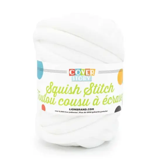 Lion Brand&reg; Cover Story&trade; Squish Stitch Yarn Cloud White {1}