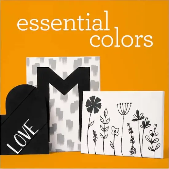 Apple Barrel&reg; 16oz. Acrylic Black & White Paint Set {7}