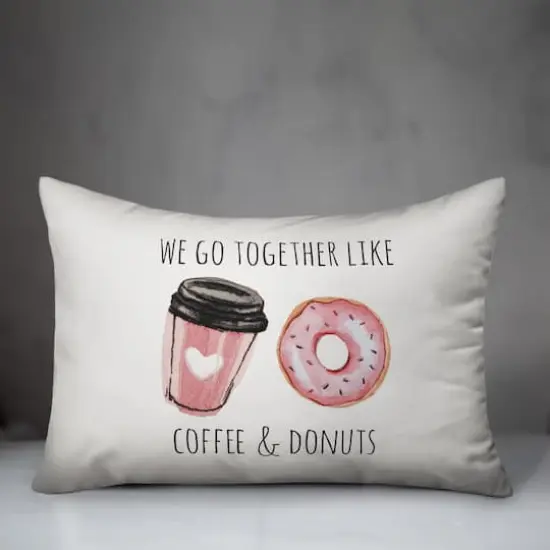Go Together Like Coffee And Donuts Throw Pillow {4}
