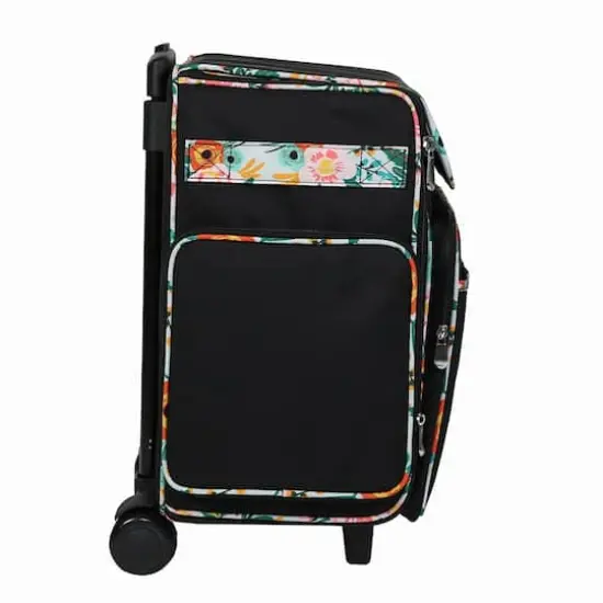 Everything Mary Black & Floral Rolling Scrapbook Travel Case {3}