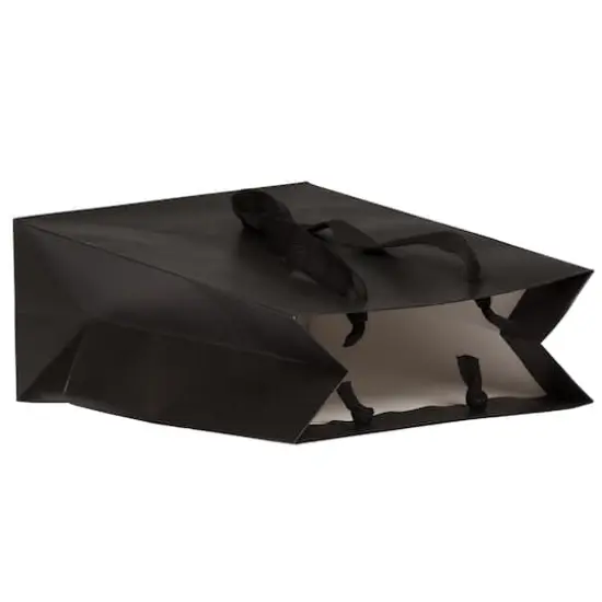 JAM Paper Medium Black Matte Heavy Duty Kraft Gift Bags, 3ct. {5}