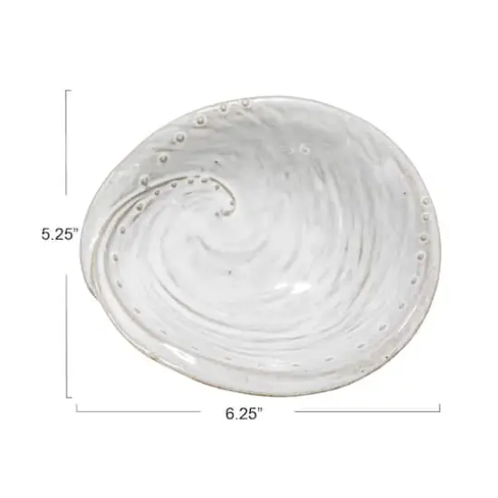Hello Honey&reg; 6.25" White Abalone Shell Stoneware Plates, 6ct. {5}