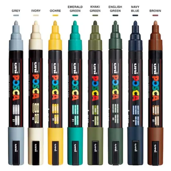 POSCA PC-5M Earth Tone Paint Marker Set {4}