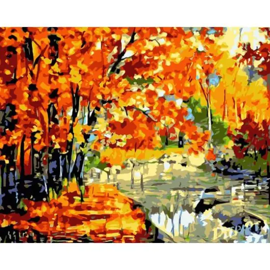 Crafting Spark Golden Autumn Painting by Numbers Kit {1}