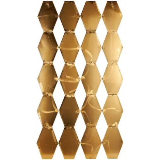 Gold Diamond & Hexagon Wall Mirror {5}