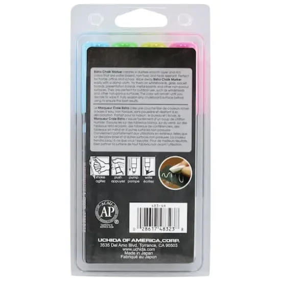 Marvy&reg; Uchida Bistro Neon Chisel Tip Chalk Marker Set {6}