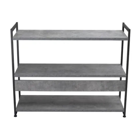 Household Essentials Jamestown 42" Wide Bookshelf Gray {7}