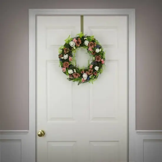 18" Floral Assortment Spring Wreath {3}