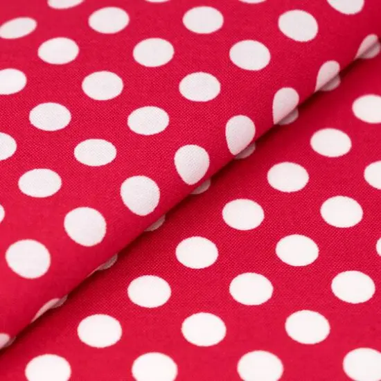 SINGER Patriotic Red Polka Dots Cotton Fabric {3}