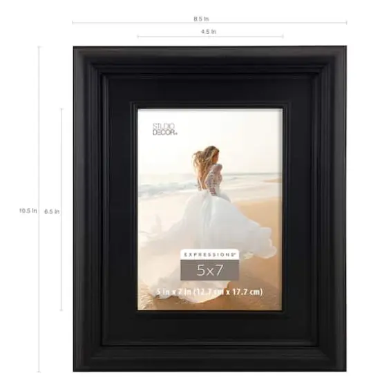 Expressions&trade; 5" x 7" Black Frieze Frame by Studio D&eacute;cor&reg; {4}