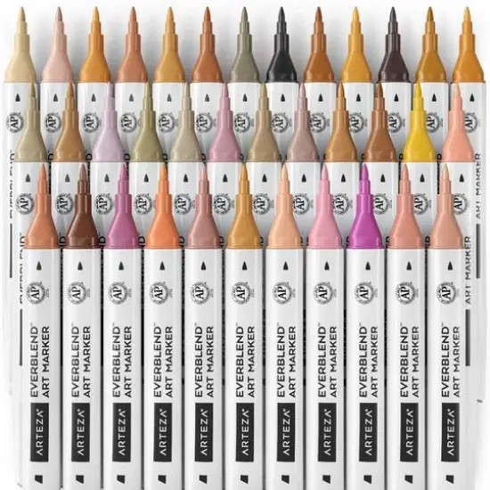 Arteza&reg; EverBlend&trade; 36 Color Portrait Tones Dual Tip Art Marker Set {3}