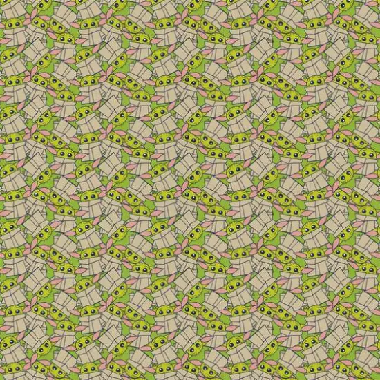 The Mandalorian Grogu Stack Precut Cotton Fabric {1}