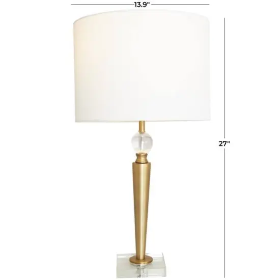 2ft. Gold Metal Inverted Cone Shaped Accent Lamp {16}