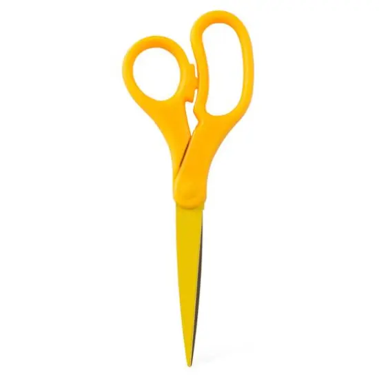 JAM Paper 8" Ergonomic Multi-Purpose Precision Scissors Yellow {1}