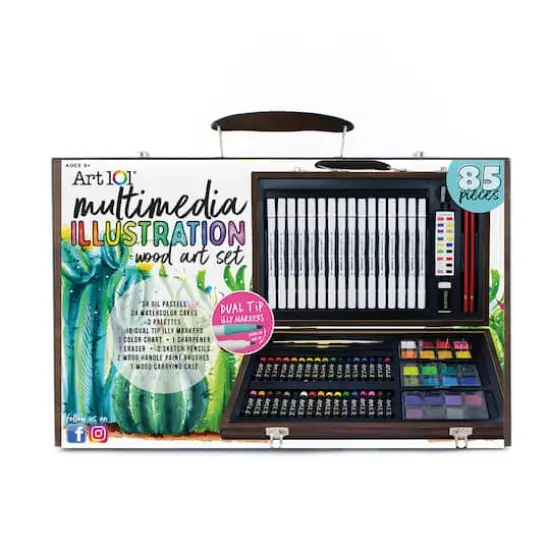 Art 101 Multimedia Illustration Wood Art Set {1}