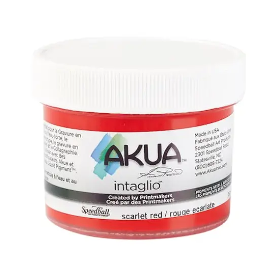 Speedball&reg; Akua&trade; Intaglio&trade; Ink, 2oz. Scarlet Red {1}