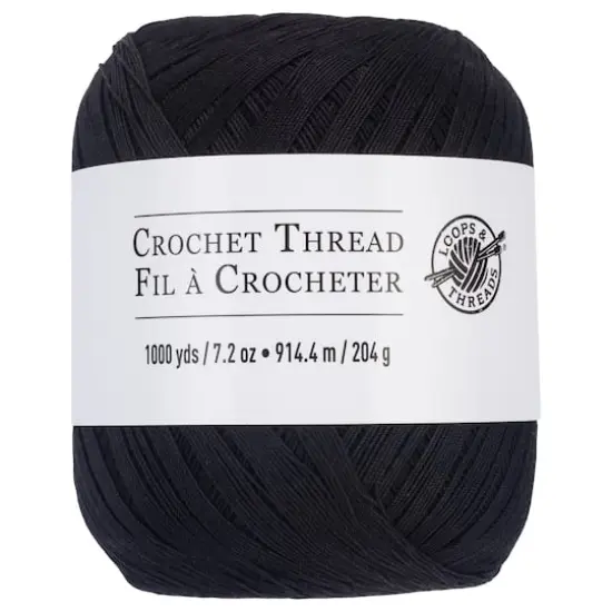 Crochet Thread by Loops & Threads&reg; Black {1}