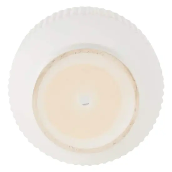 Linear Grooves Wide Ceramic Planter Set White {7}