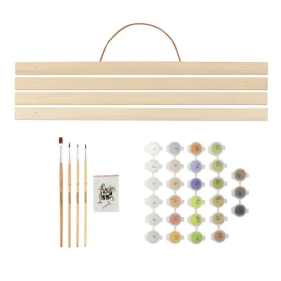 16" x 20" Kittens & Daisies Paint-by-Number Kit with Wood Display Hanger by Artist's Loft&reg; {3}