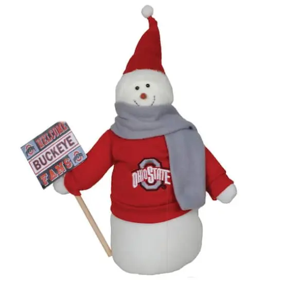 Santa's Workshop 12'' Ohio State Snowman Fan Figurine {1}