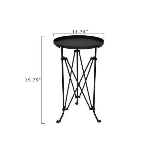 Hello Honey&reg; 15" Metal Oval Tray-Style Accent Table {6}