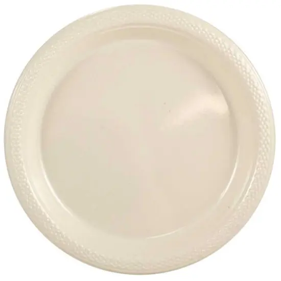 JAM Paper 7" Plastic Party Plates, 20ct. Ivory {1}