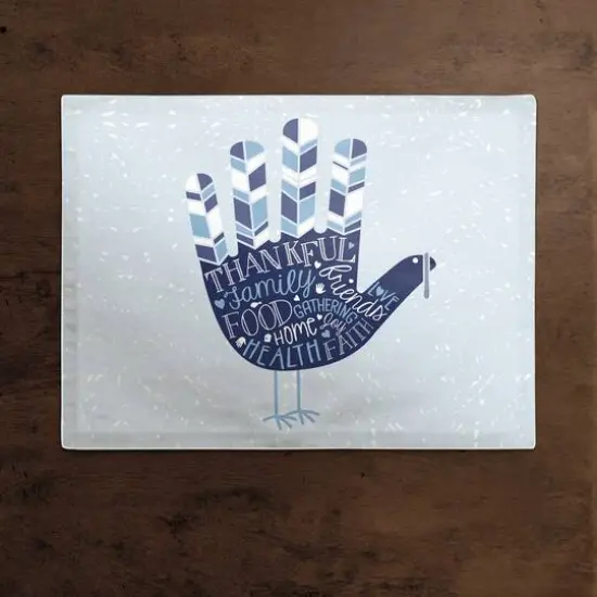 Blue Hand Turkey Placemat {3}
