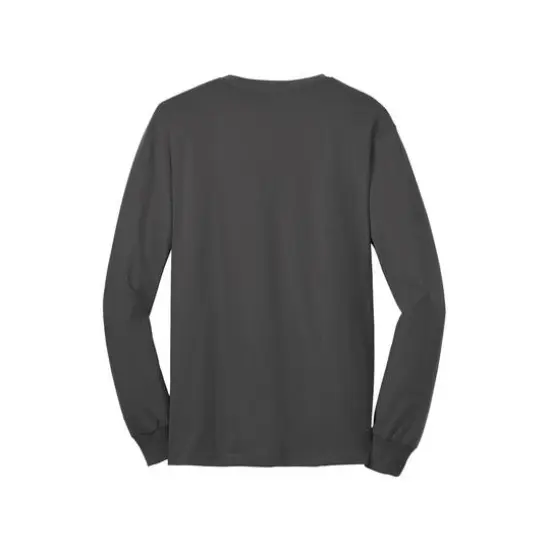 Port & Company&reg; Long Sleeve Tall Core Blend T-Shirt Charcoal {4}