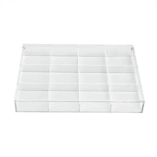 13.6" Clear 12-Compartment Divided Tray with Lid by Bead Landing&trade; {4}