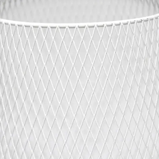 Simple Designs 9" Wired Mesh Uplight Table Lamp White/Natural {8}
