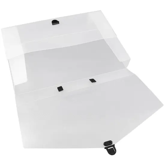 JAM Paper Clear Grid 10" x 15" Plastic Portfolio Briefcase {5}