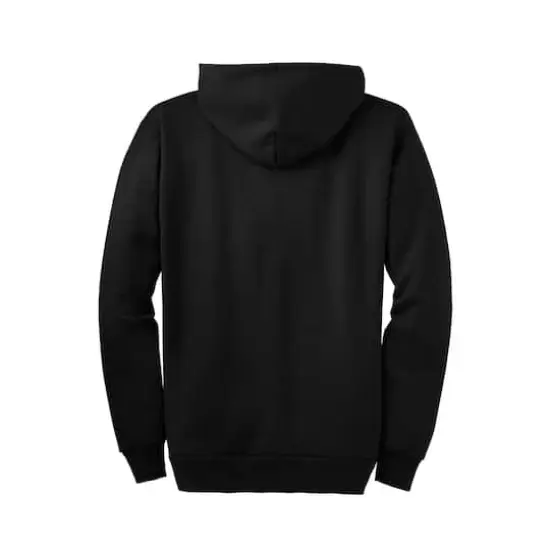 Port & Company&reg; Tall Essential Fleece Full-Zip Hooded Sweatshirt Jet Black {4}