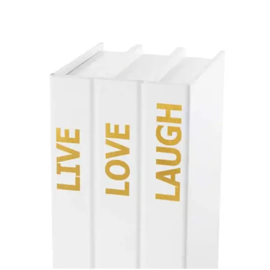 Live, Laugh, Love Canvas Storage Book Box Set White {9}