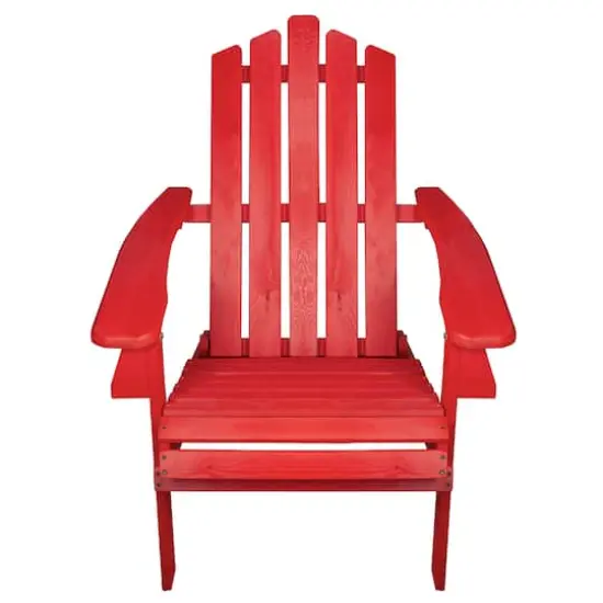 36" Classic Folding Wooden Adirondack Chair Red {4}
