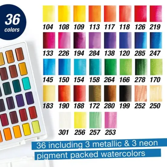 Faber-Castell 36 Color Watercolor Pan Set {4}