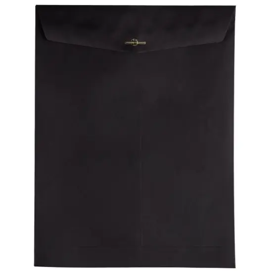 JAM Paper Smooth Black Open End Catalog Envelopes with Clasp Closure {3}
