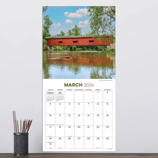 TF Publishing 2024 Indiana Wall Calendar {5}