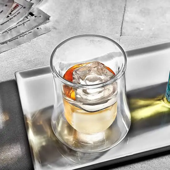 JoyJolt&reg; Cosmo Double Wall DOF Whiskey Glasses, 4ct. {3}