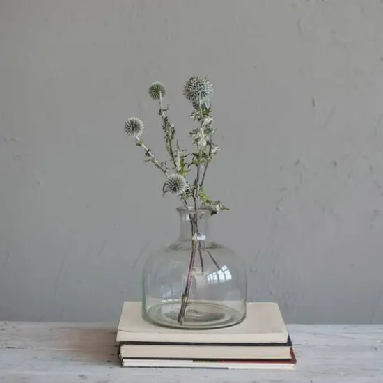 Hello Honey&reg; 7.5" Clear Blown Glass Vase {5}