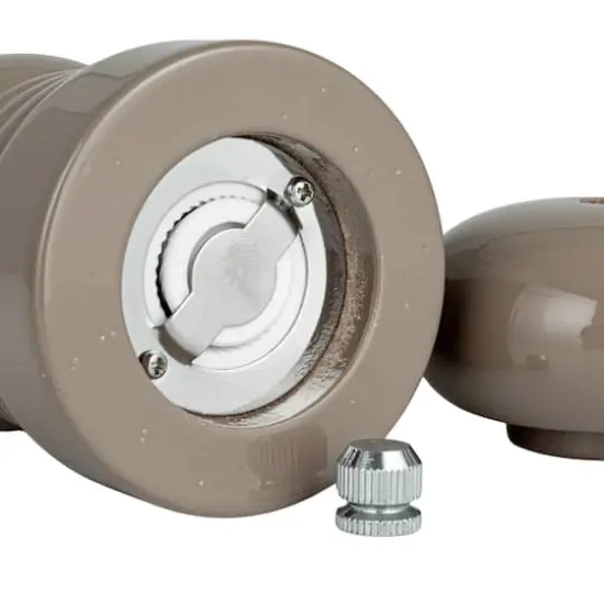 Hello Honey&reg; 8" Rubberwood Elegance Pepper Mill Gray {5}